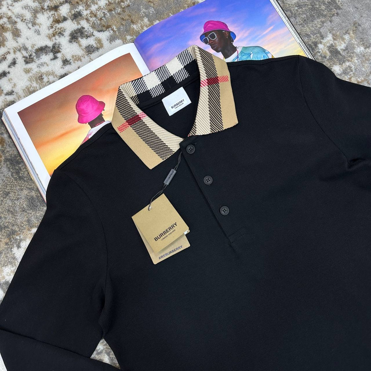BURBERY FULL SLEEVES SHIRT-BLACK|BROWN