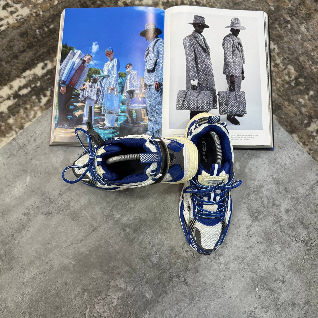 OF-WHITE TRAINER-BLUE\WHITE