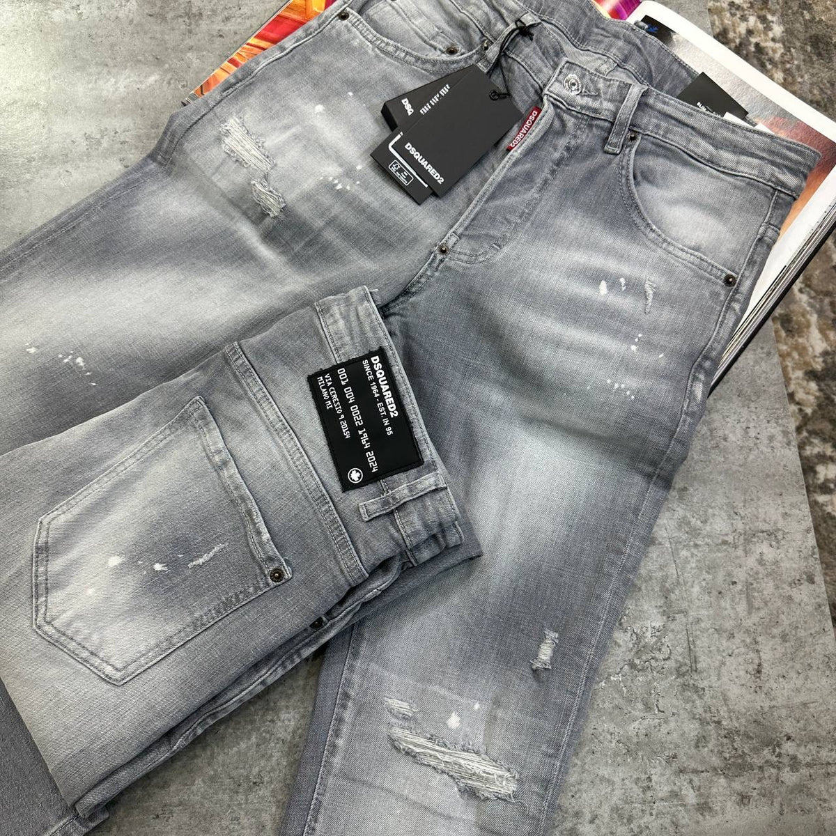DSQD SLIM FIT JEANS GREY