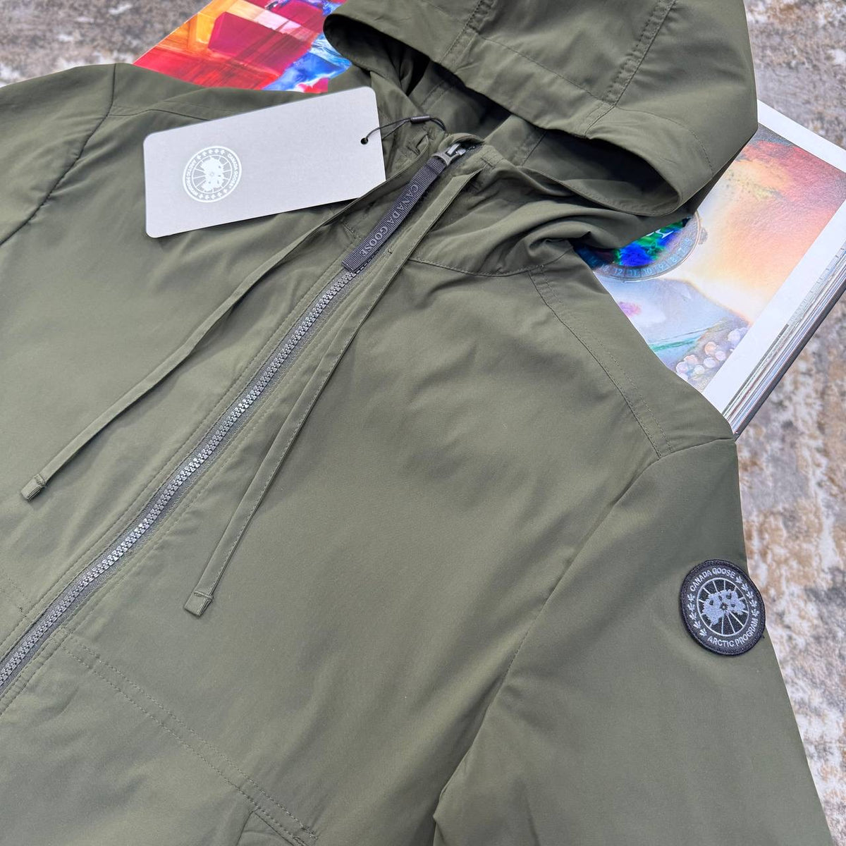 C.G LIGHT WEIGHT JACKET SIDE BLACK BADGE KHAKHI