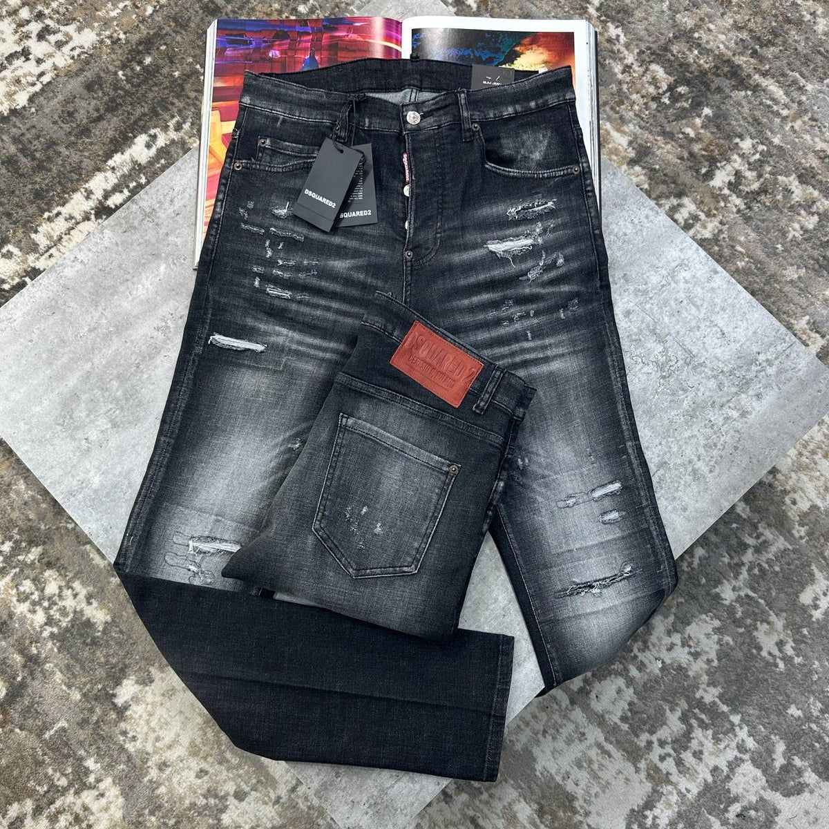 DSQD SLIM FIT JEANS BLACK