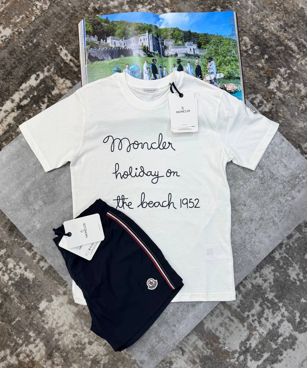 NCLR SHORT SET WHITE/BLACK