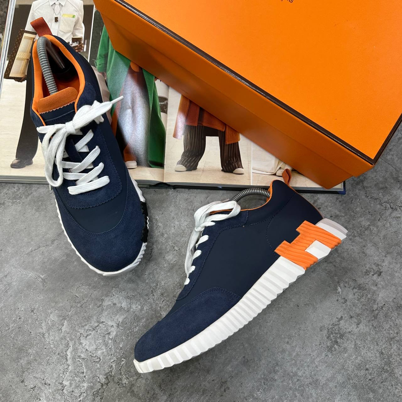 HRMS BOUNCING TRAINERS NAVY|ORANGE