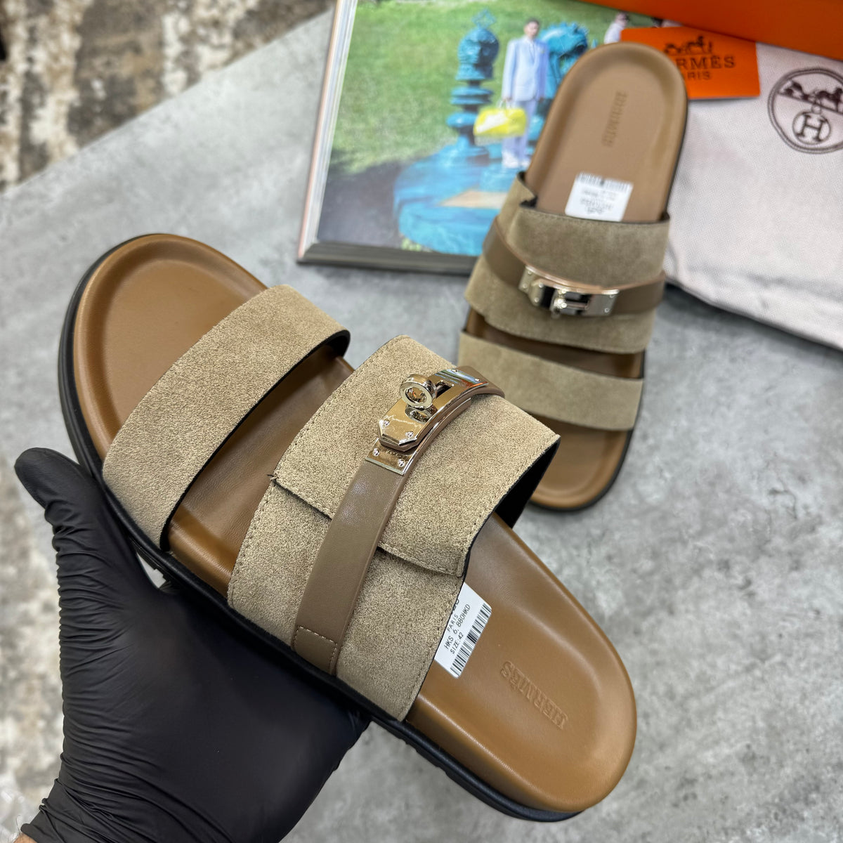 HRMS SLIPPERS MENS BROWN