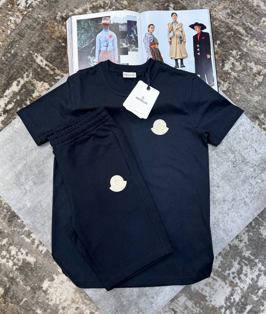 NCLR SHORT SET BIG FRONT LOGO ALL NAVY