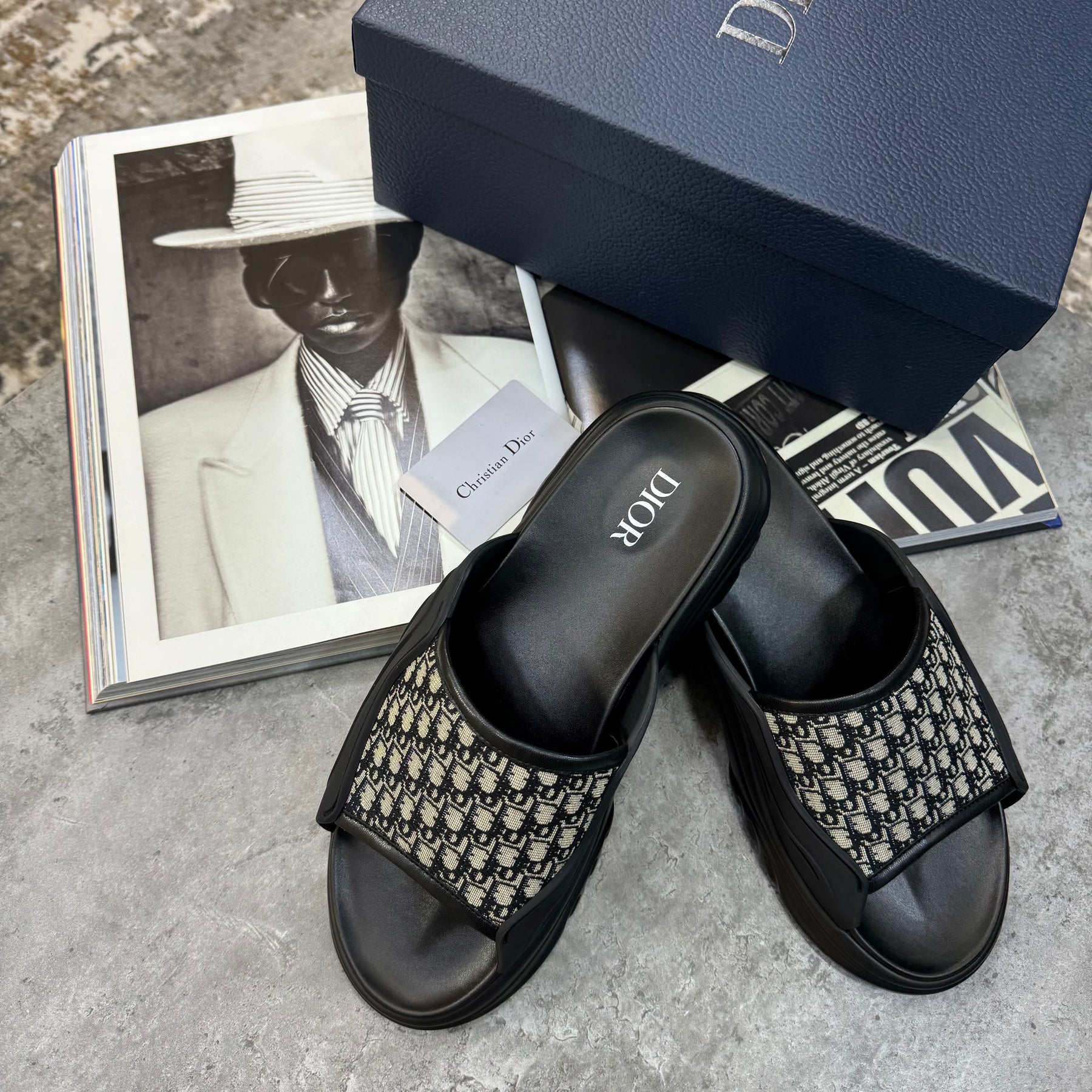 IOR SLIPPERS MENS BLACK