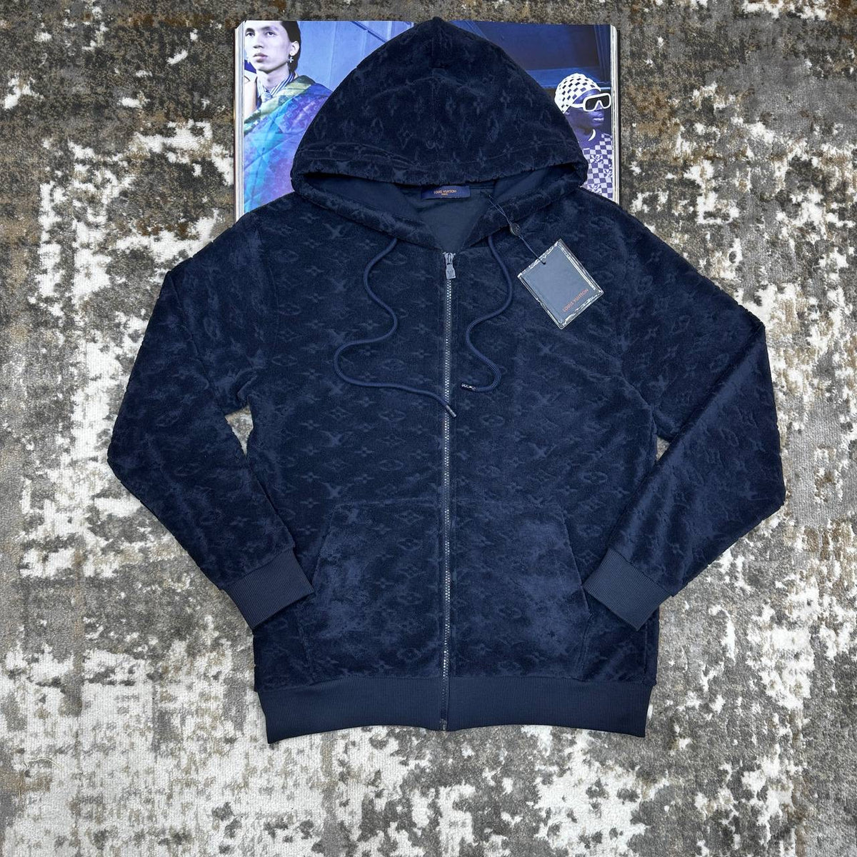 L.V ZIP HOODIE NAVY
