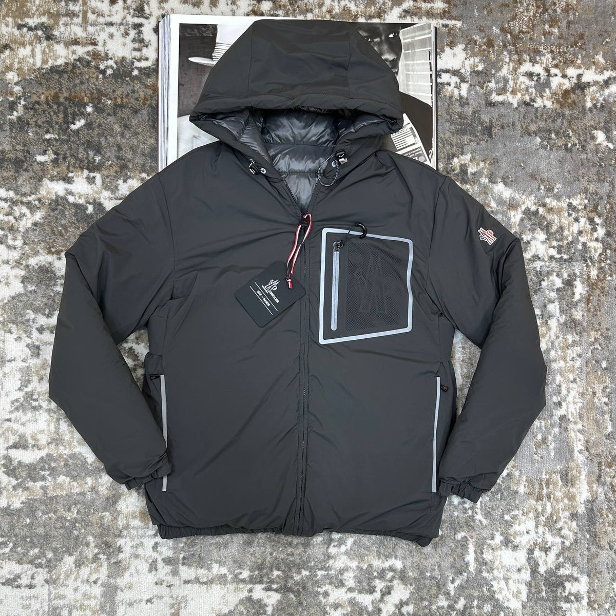 MNCLR FULL PUFFER REVERSE ABLE JACKET-DARK GREY