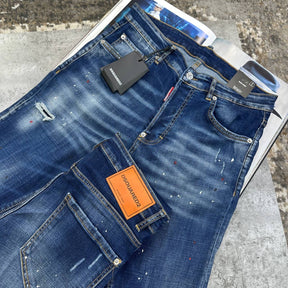 DSQD SLIM FIT JEANS BLUE