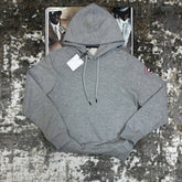 C.G HOODIE-GREY WITH RED BADGE