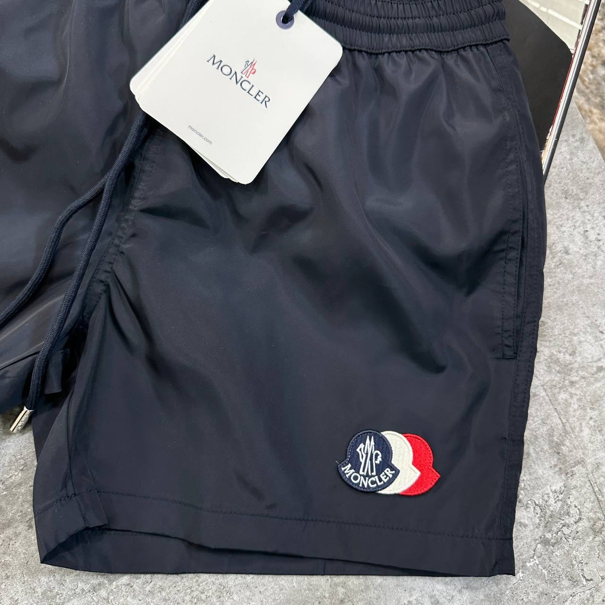 NCLR TRIPLE BADGE SWIM SHORTS NAVY