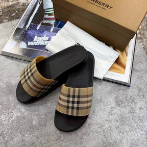BRBRY SLIPPERS MENS BROWN