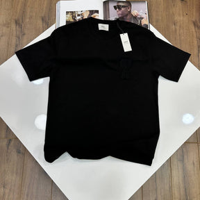 AMI FRONT BADGE TSHIRT-BLACK