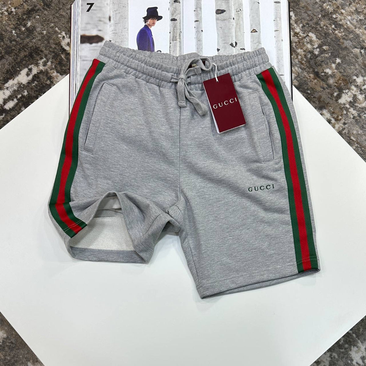 UCI SIDE STRIPE SHORTS GREY