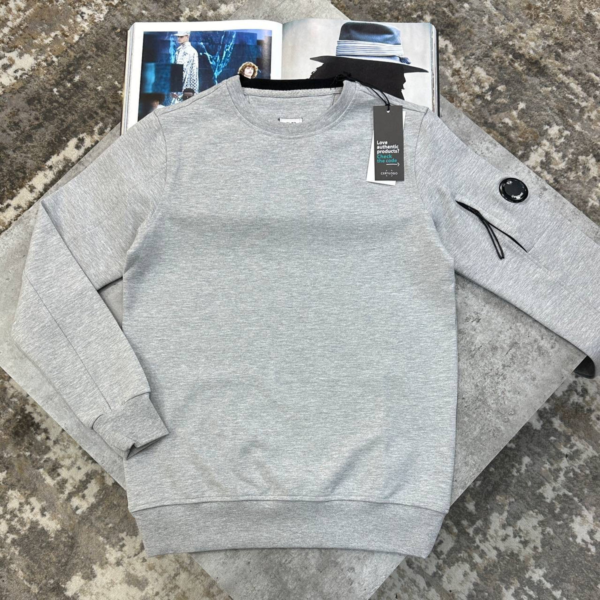 C.P SIDE POCKET JUMPER GREY