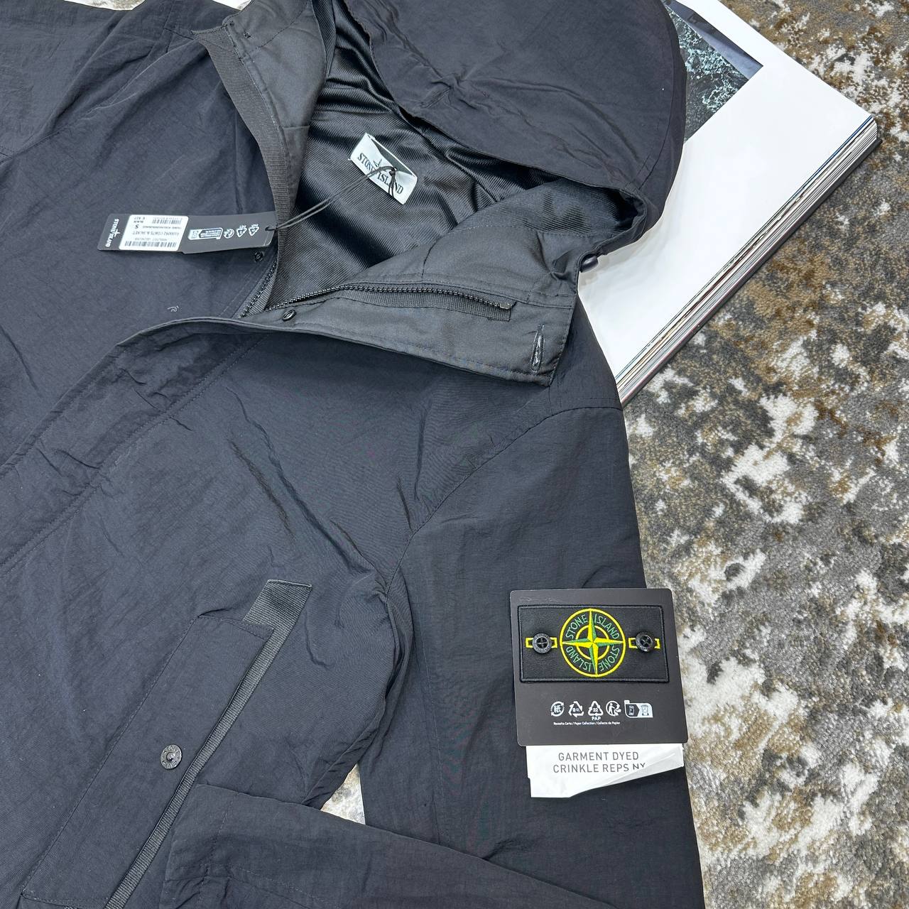 STNE COMPASS-BADGE JACKET-BLACK