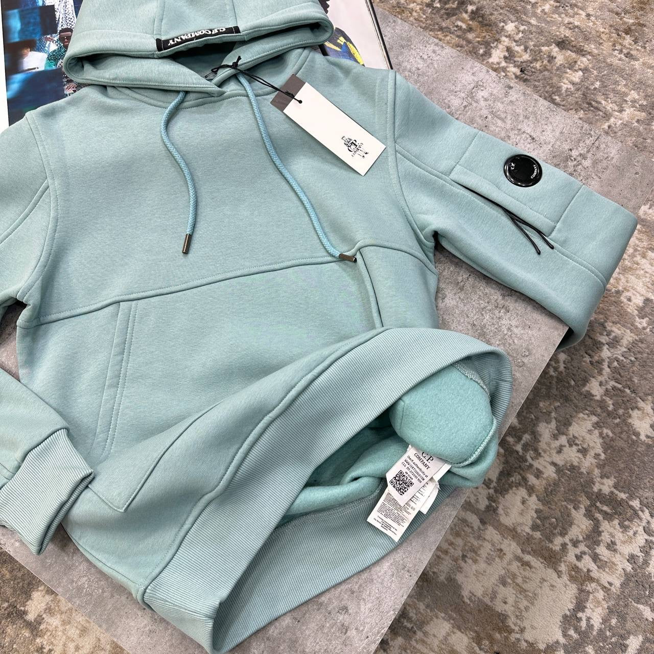 CP SIDE BADGE HOODIE MINT