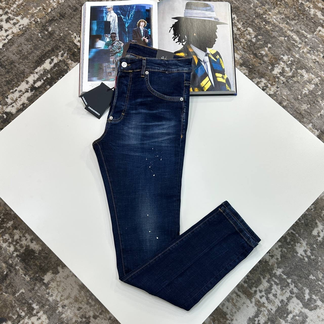 DSQD SLIM FIT JEANS BLUE