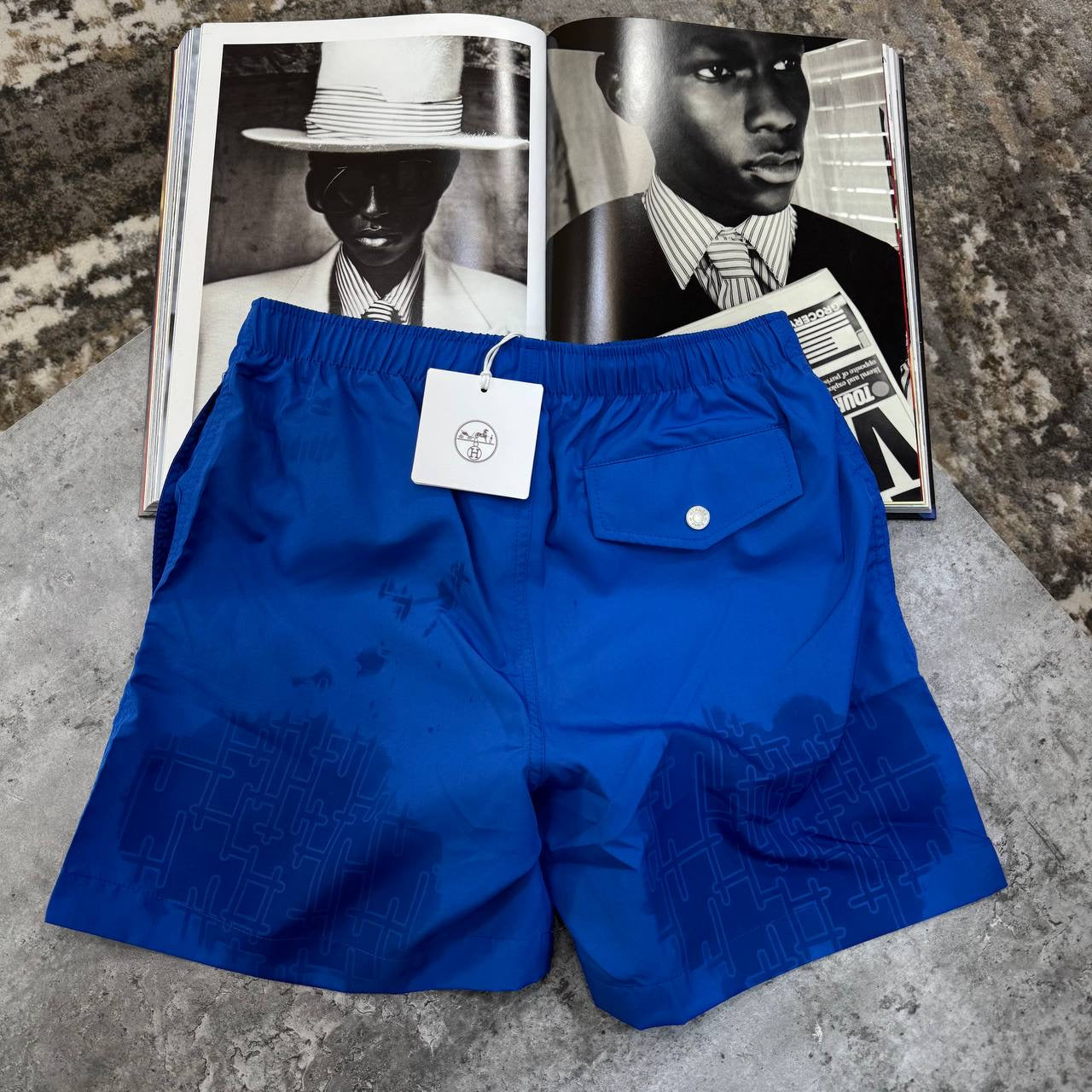 HRMS SHORT SET WHITE/BLUE