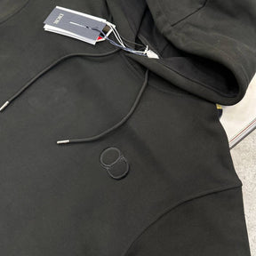 DOR FRONT BADGE HOODIE BLACK