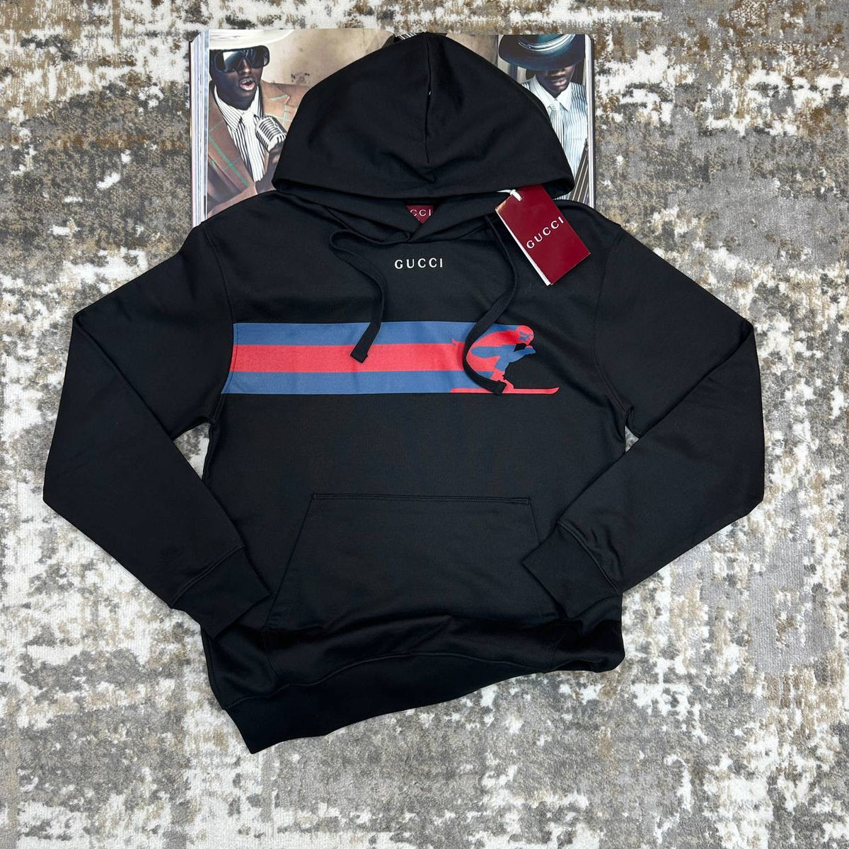 GUCI HOODIE-BLACK