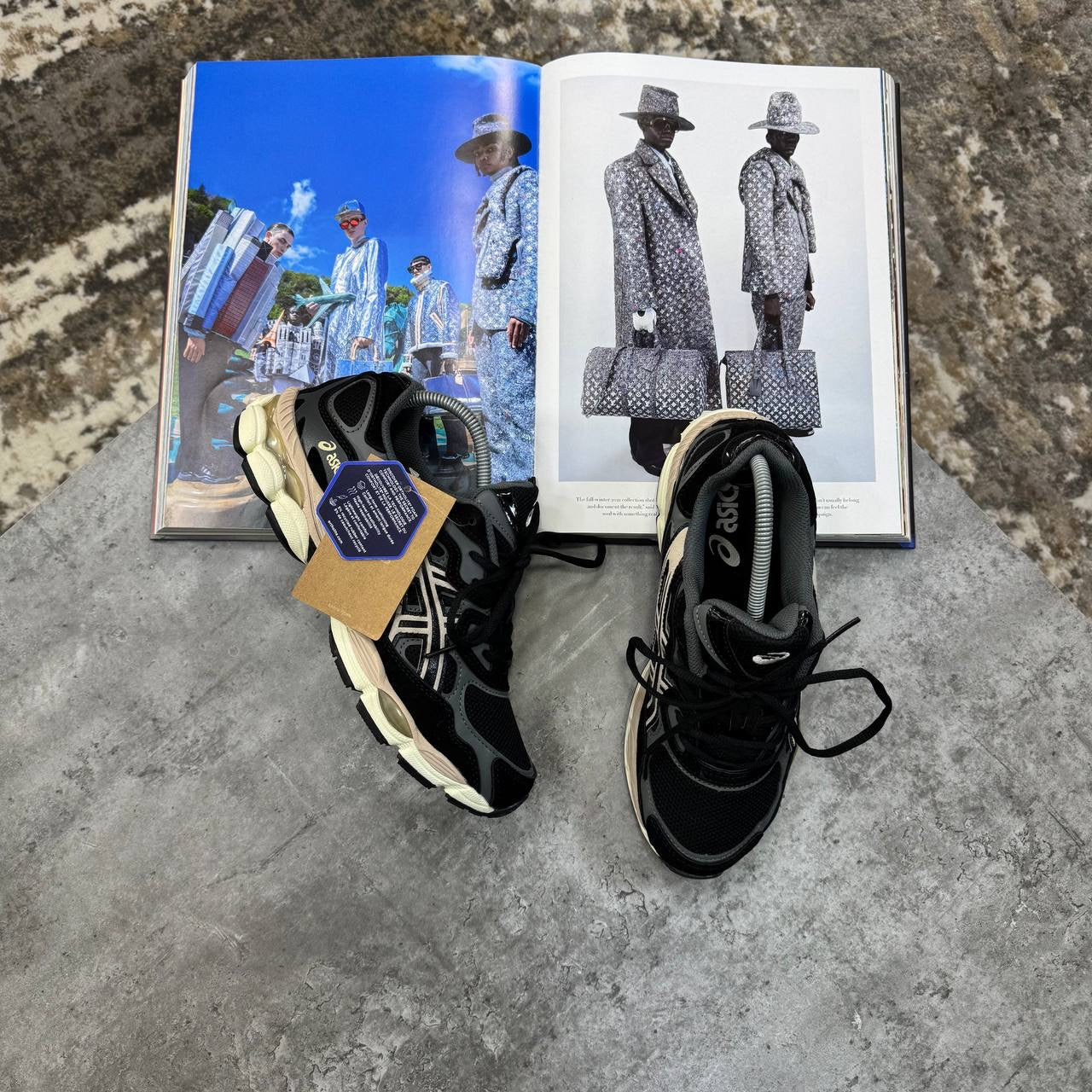 ASC GEL TRAINERS BLACK/CREAM