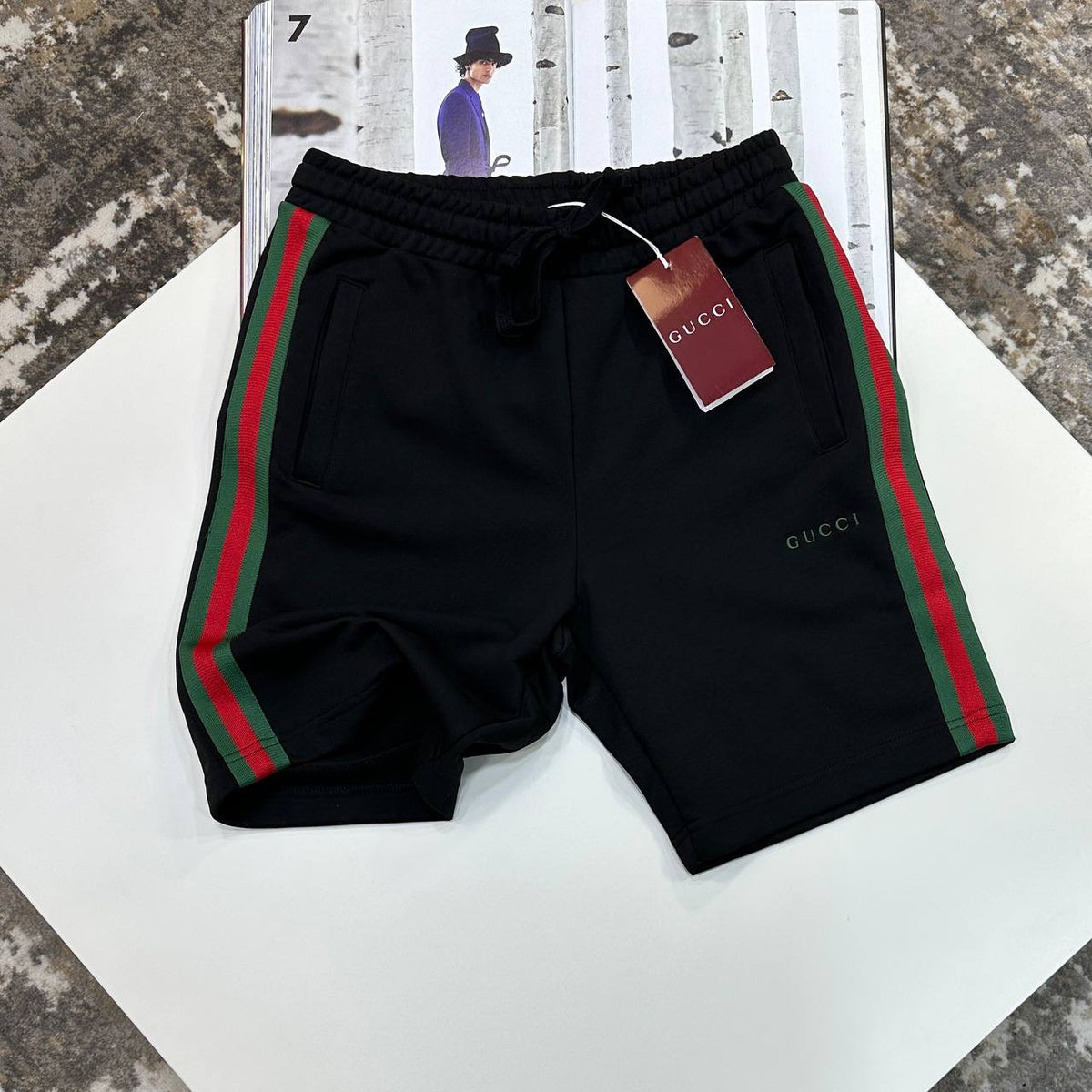 UCI SIDE STRIPE SHORTS BLACK