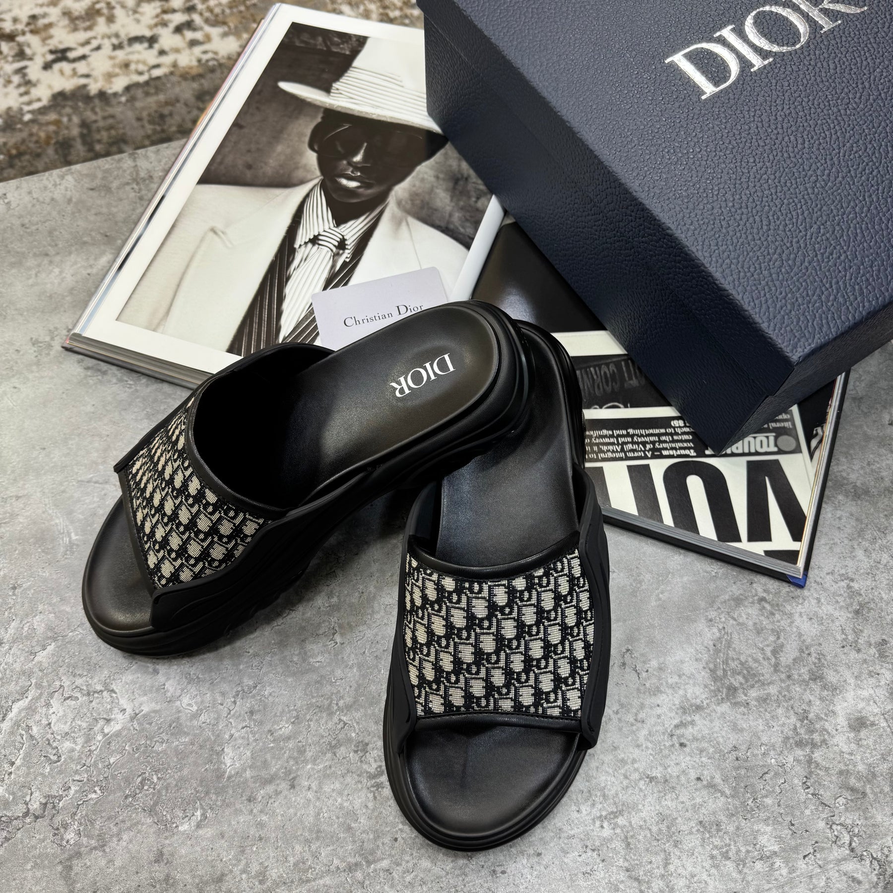 IOR SLIPPERS MENS BLACK
