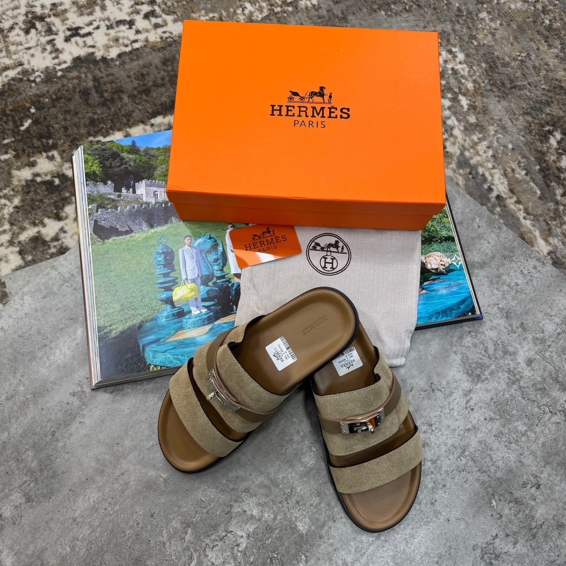 HRMS SLIPPERS MENS BROWN