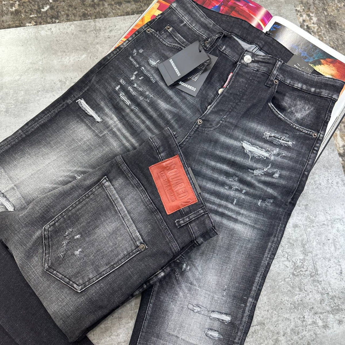 DSQD SLIM FIT JEANS BLACK