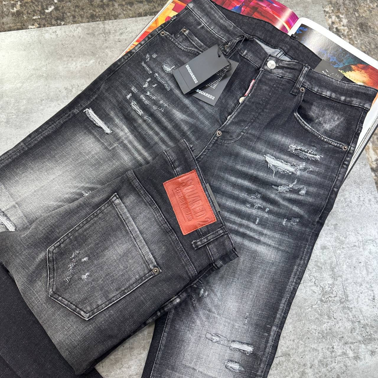 DSQD SLIM FIT JEANS BLACK
