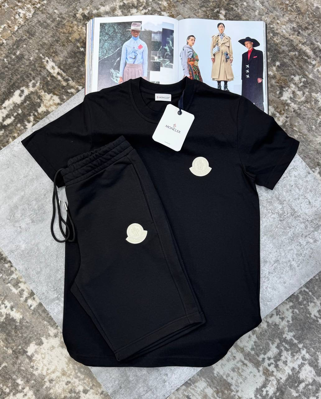 NCLR SHORT SET BIG FRONT LOGO ALL BLACK