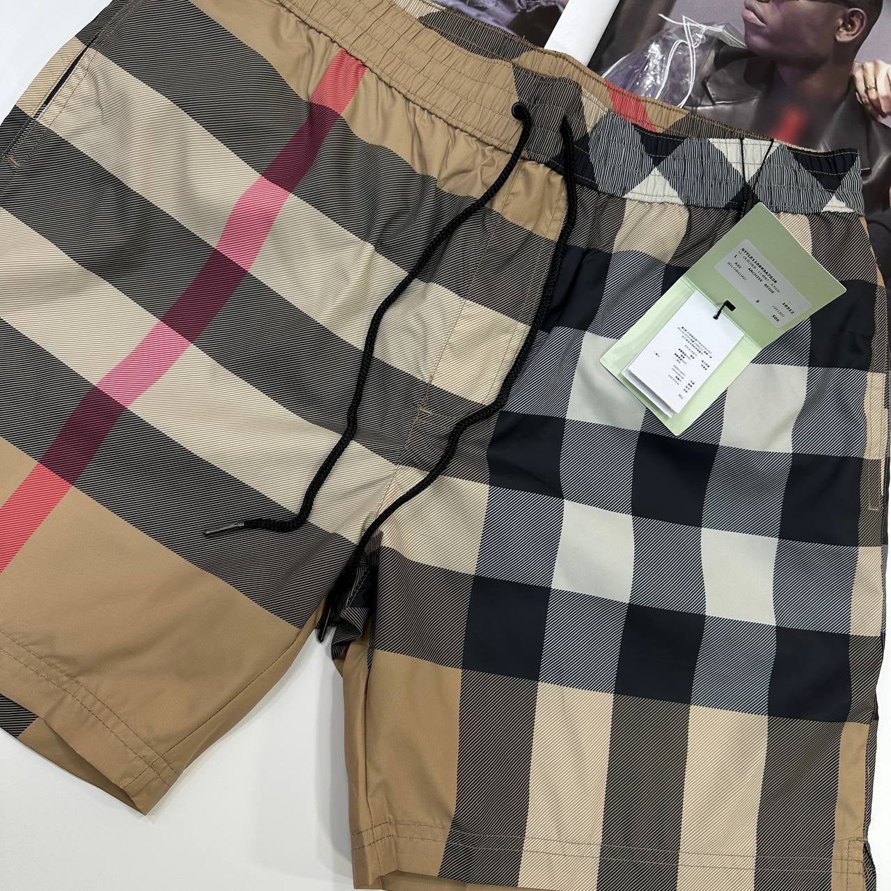 BRBRY CHECK SHORTS BEIGE