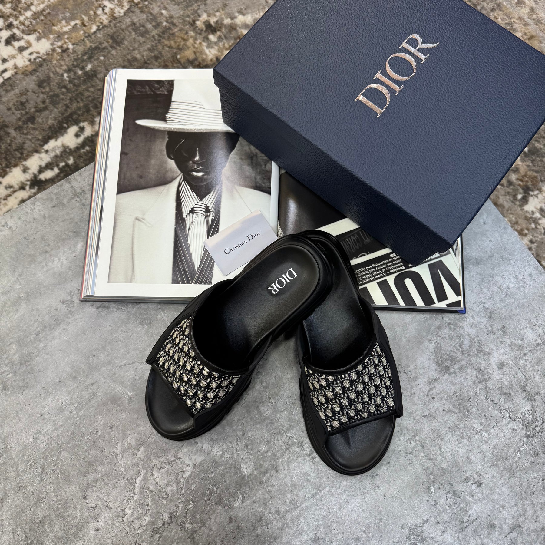 IOR SLIPPERS MENS BLACK