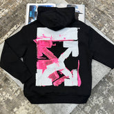 OFF-W BACK BIG PRINT HOODIE BLACK