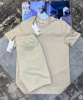GVNCHY SHORT SET ALL BEIGE