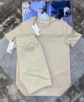GVNCHY SHORT SET ALL BEIGE
