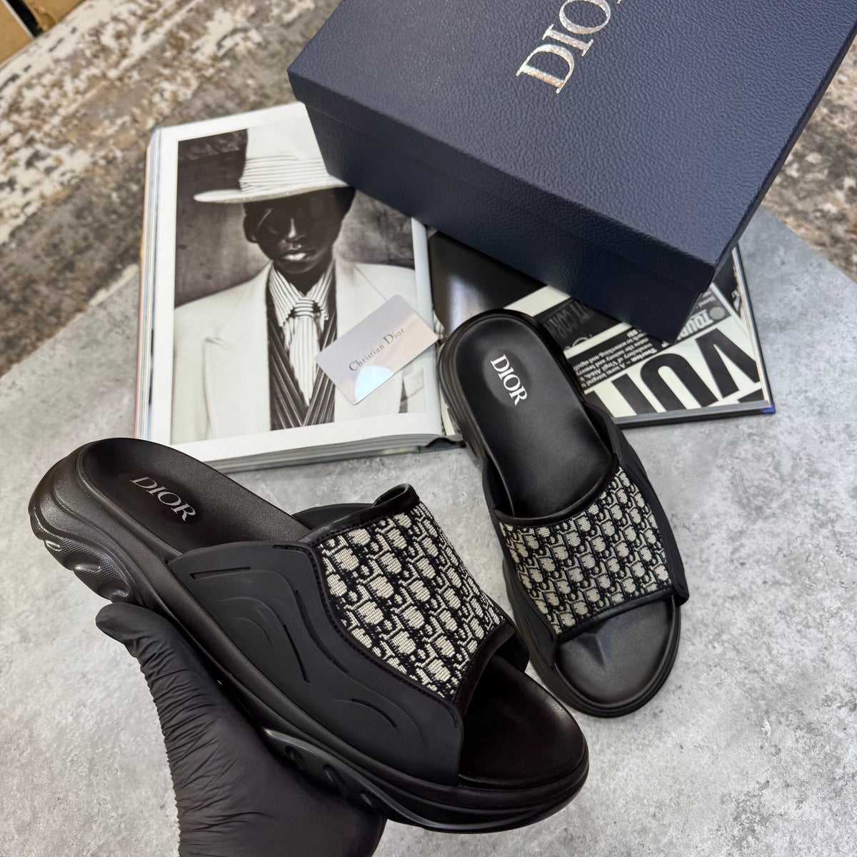 IOR SLIPPERS MENS BLACK