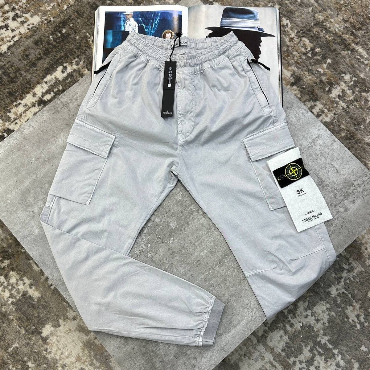 STNE CARGO PANTS-LIGHT GREY
