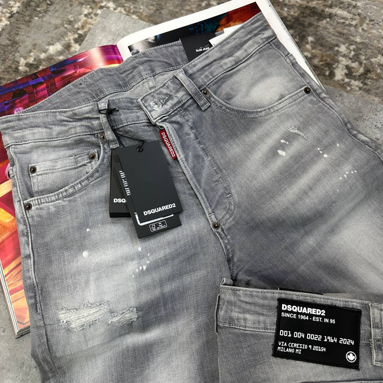 DSQD SLIM FIT JEANS GREY