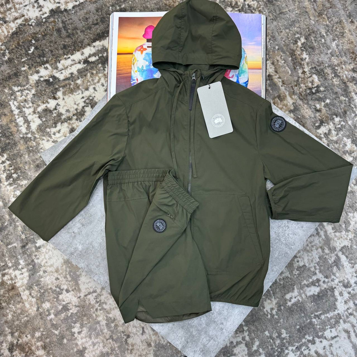 C.G LIGHT WEIGHT JACKET SHORT SET KHAKHI