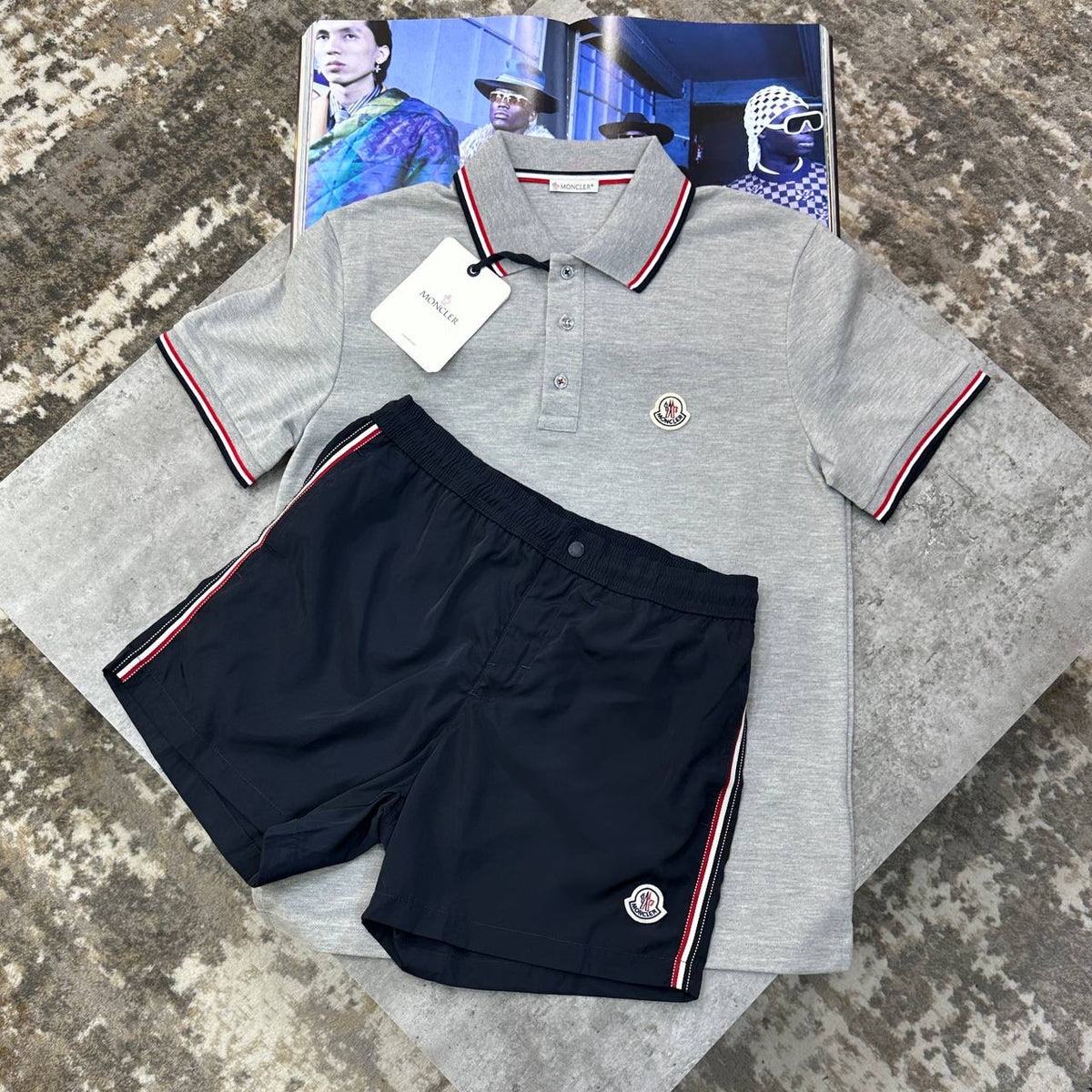 NCLR SHORT SET GREY/BLACK