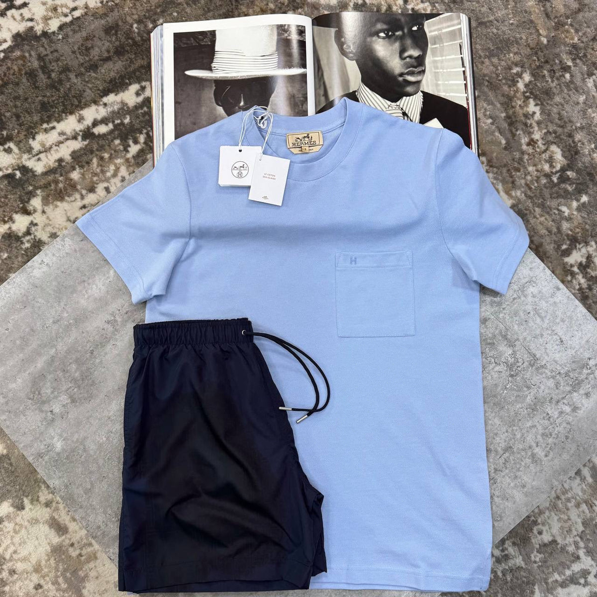 HRMS SHORT SET ALL BLUE/BLACK