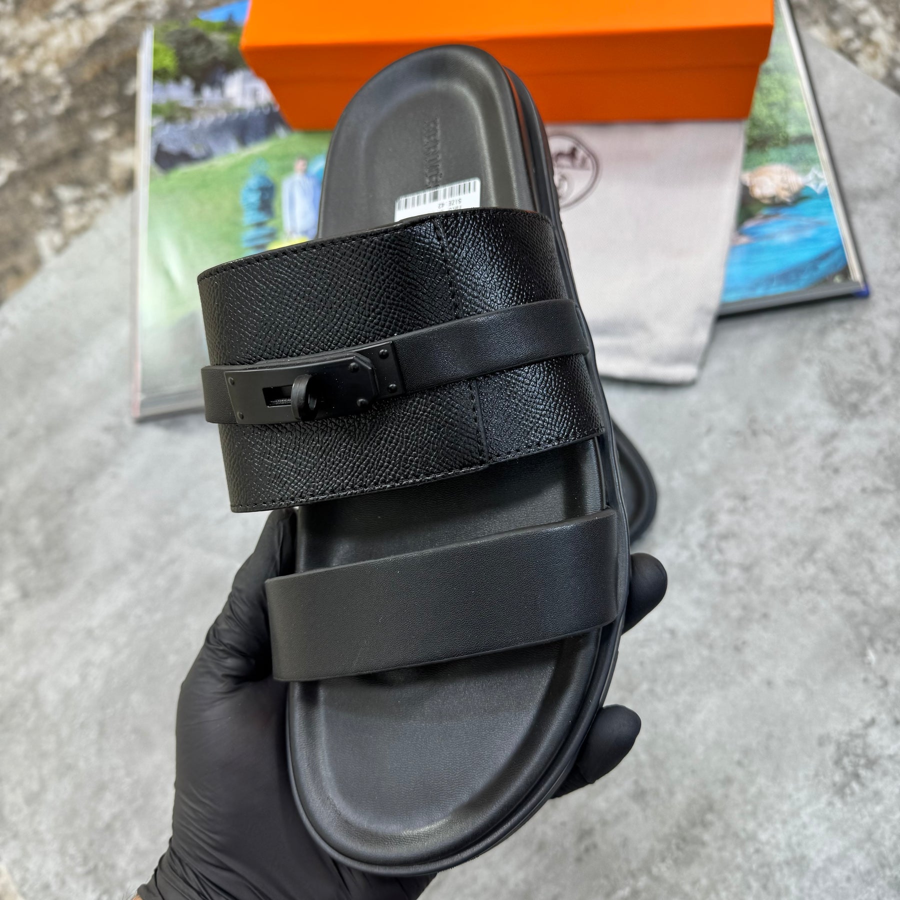 HRMS SLIPPERS MENS BLACK