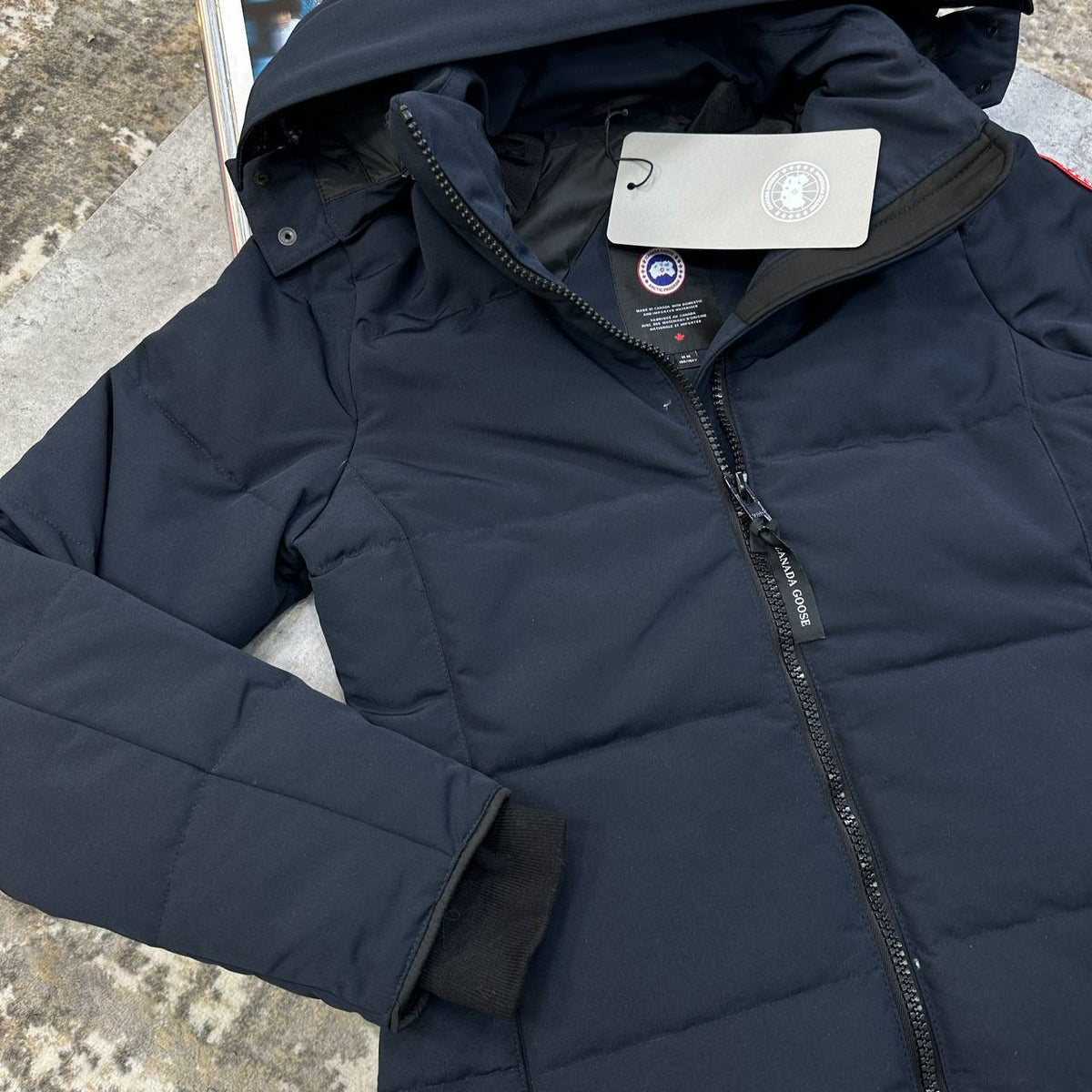 C.G LADIES RED BADGE CHELSEA PARKA JACKET-NAVY