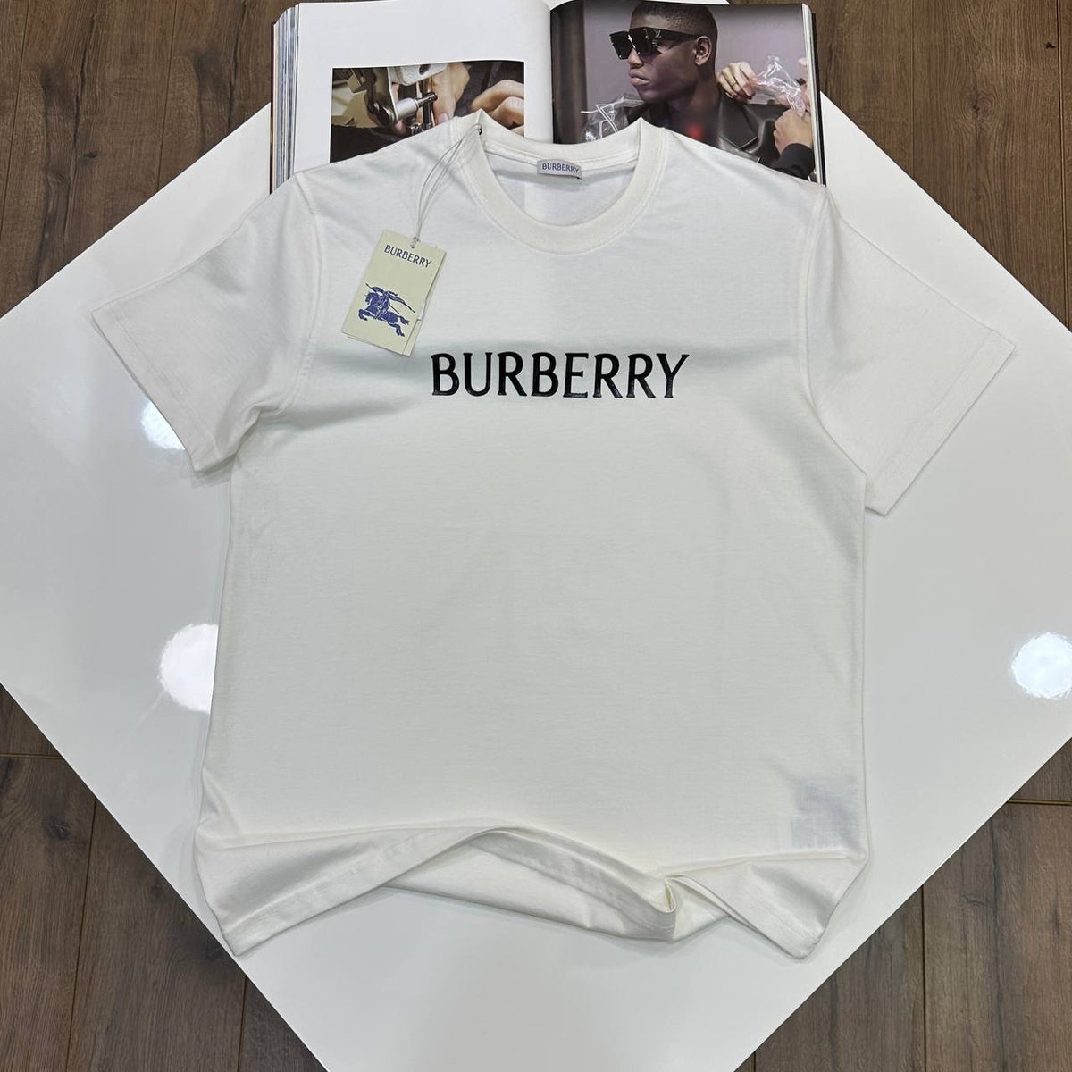 BRBRY SHORT SET WHITE/BLUE