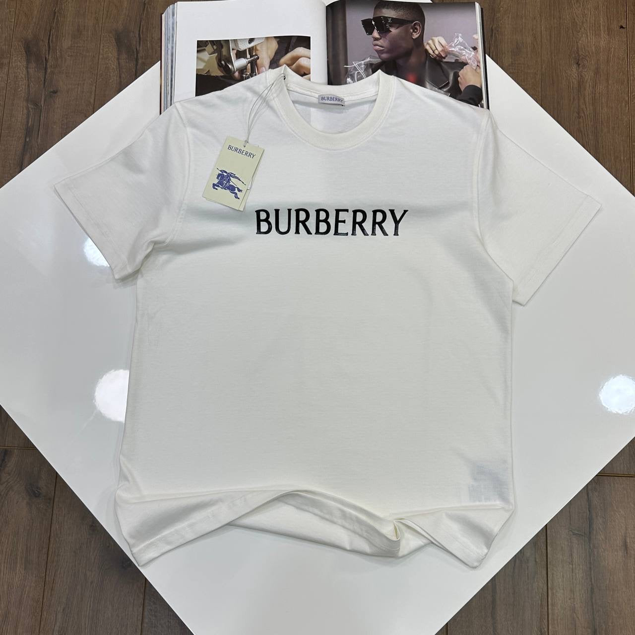 BRBRY SHORT SET WHITE/BEIGE