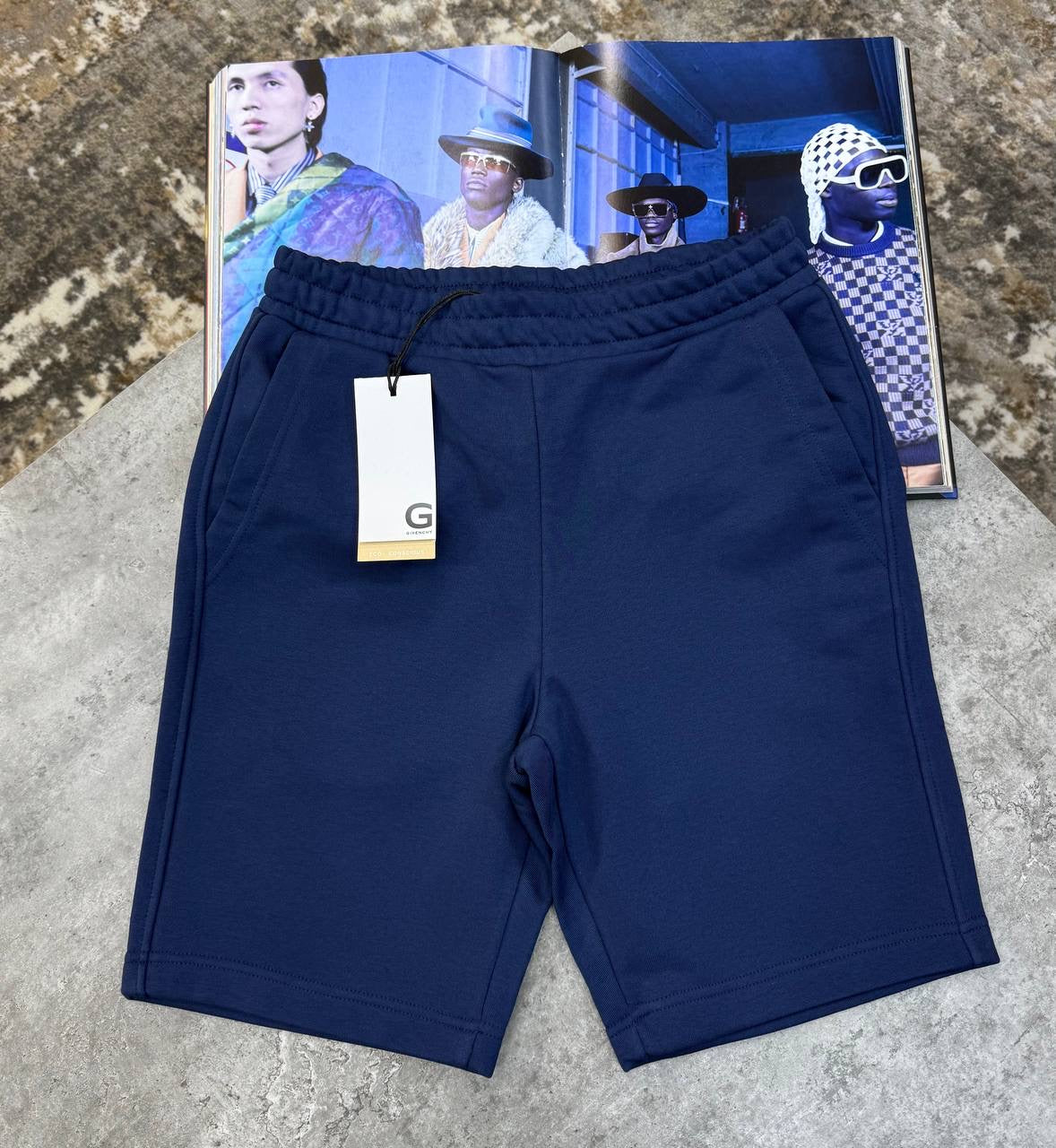 GVNCHY SHORT SET WHITE/DARKBLUE