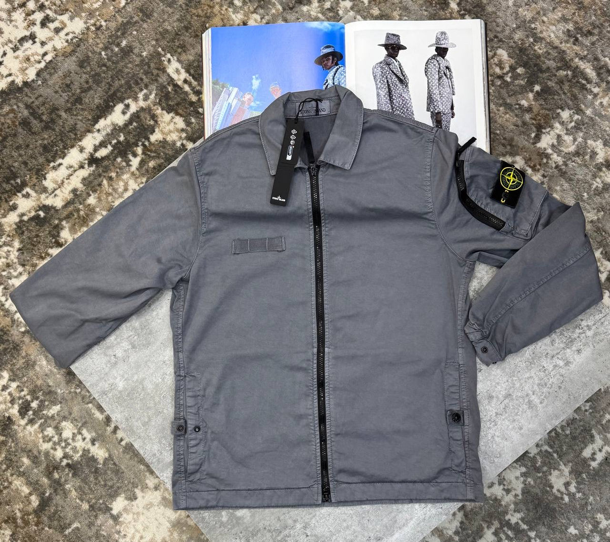 S.I FULL ZIP OVERSHIRT -DARKGREY