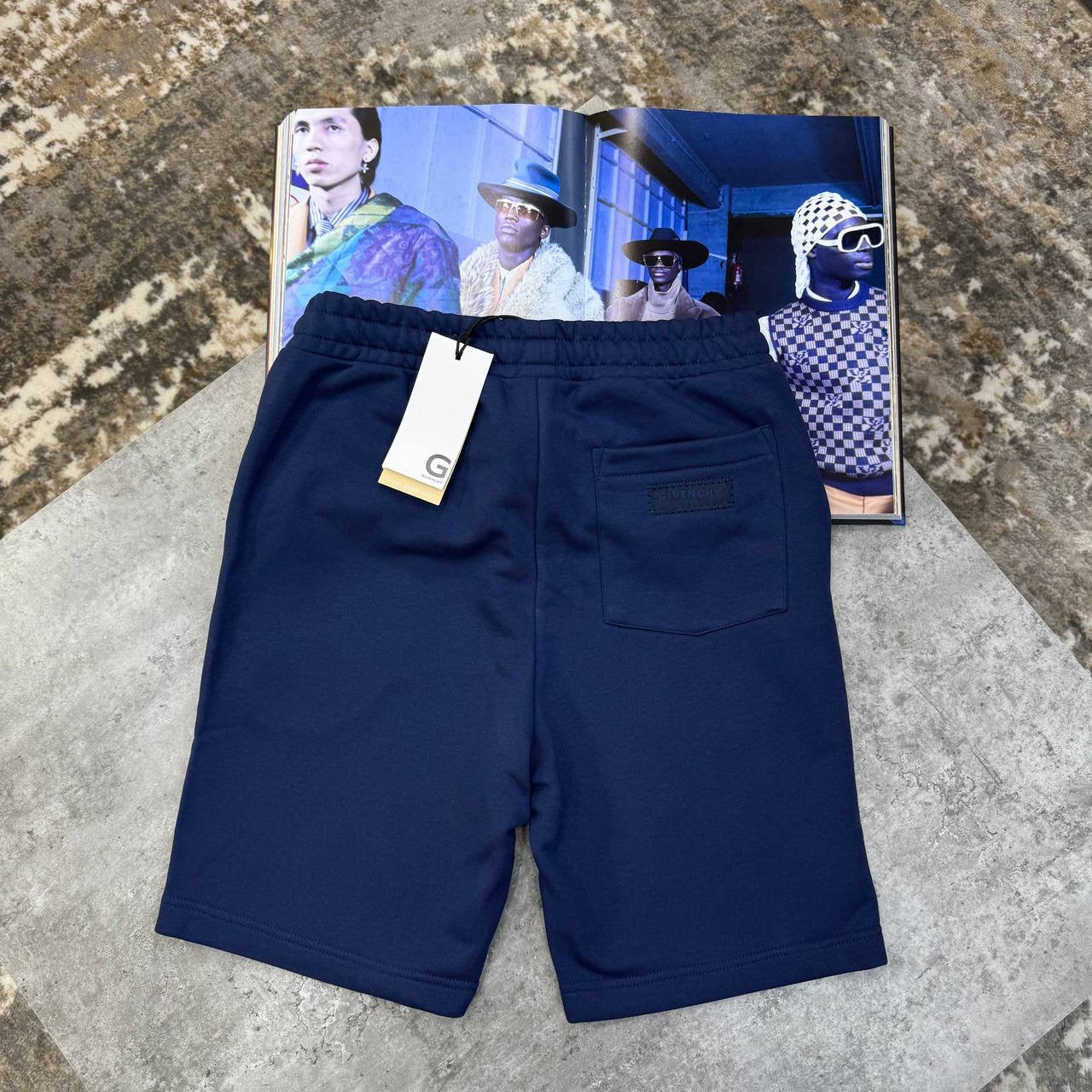 GVNCHY SHORT SET WHITE/DARKBLUE